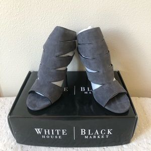 WHITE BLACK “LYDIA” HEELS *NIB*